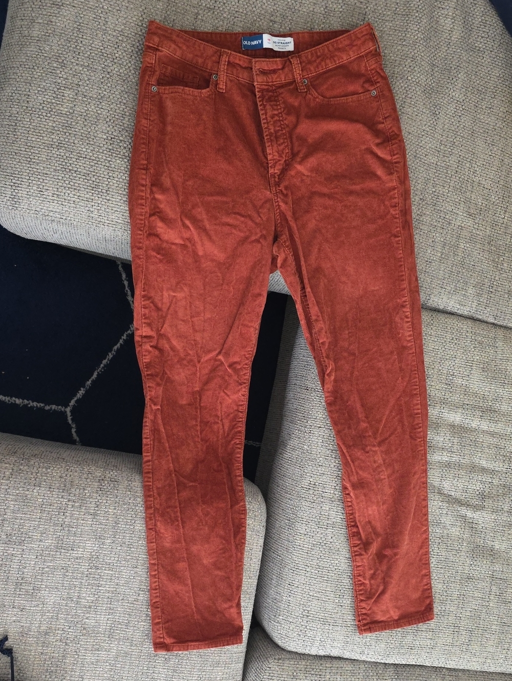 Old Navy Corduroy OG Straight High-Rise Pants 10 Tall
